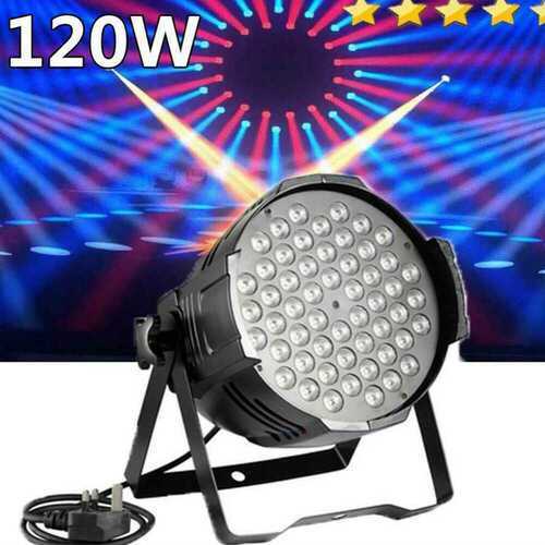 RGB LED Stage Lights Par Can Flat DJ Disco Bar Beam Uplighter DMX512 Lighting