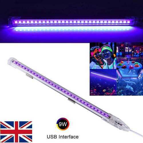 9W LED UV Bar Black Light Disco Stage DJ Party Christmas Xmas USB Lamp UK STOCK