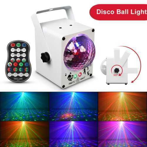 LED RGB Disco Laser Light Ball Stage DJ Party Music Sound Active Projector Lamp