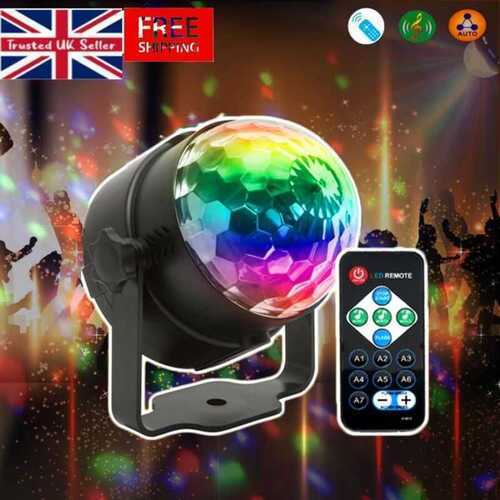 Disco Lights Magic Ball LED Stage Lights RGB Party Lighting with Remote Control~