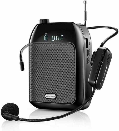 Wireless Voice Amplifier with UHF Microphone Headset, 15W