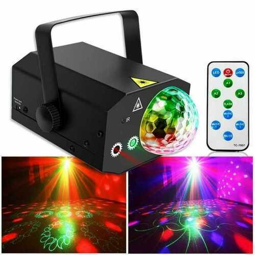 16 IN 1 Active Stage Light LED RGB Party Disco Club DJ Lighting