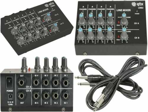 4 Stereo Channel Line Level and Instrument/Microphone Mixer