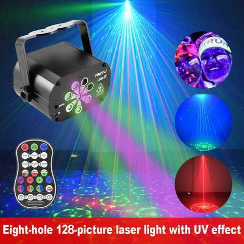 128 Pattern Laser Projector Stage Light LED RGB Party KTV Club DJ Disco Light KE