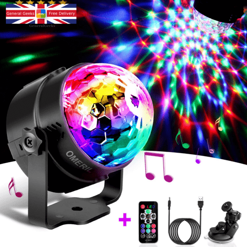 Disco Lights, Techole Sound Activated Ball Lights with 4M/13ft USB...