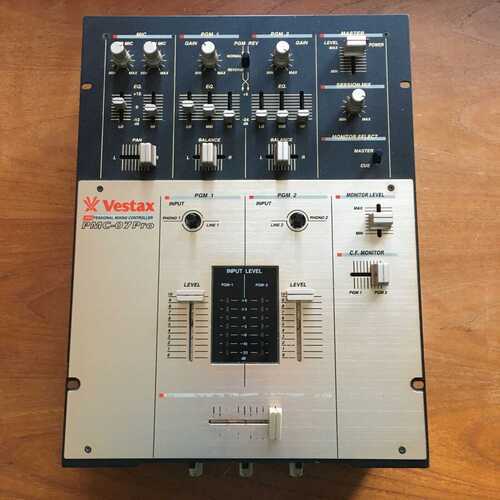 Vestax 07 Pro two-channel battle mixer. Made in Japan, Serial No. 990035