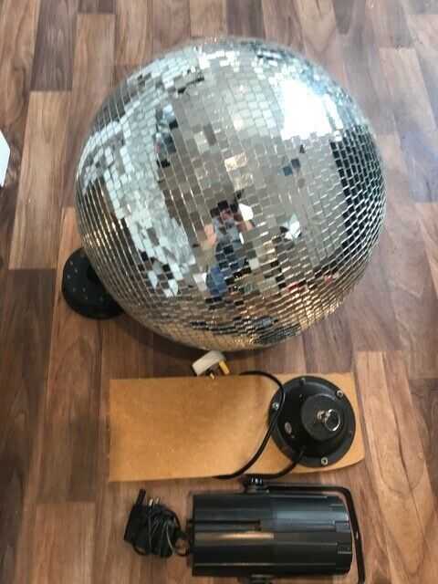 Professional DJ Disco Ball with Motor and pin spotlight New Year Xmas Party 40cm