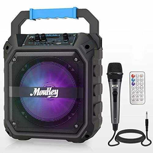 Karaoke System Moukey Bluetooth PA Speaker Portable Karaoke Machine 6.5 inch wit