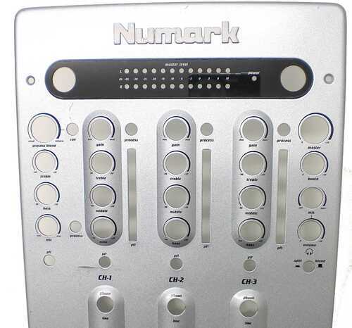 NUMARK MATRIX 3  DJ MIXER, GENUINE SILVER FACEPLATE ONLY