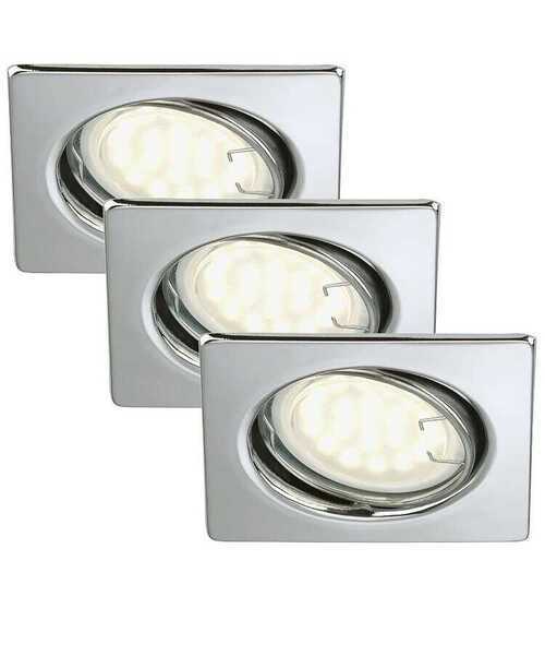 Briloner Leuchten LED Ebauleuchte 3 x 3 W / 270 Lumen/Chrome 7213038 Chrome