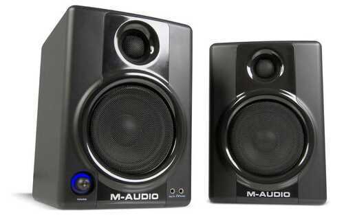 M-Audio AV40 Active Speakers Powered Studio Monitors + Original Cables and Box