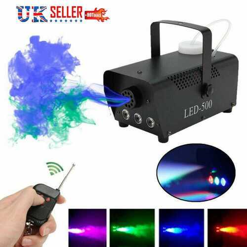 Portable 500W RGB Smoke Machine Fog Mist Effect DJ Disco Party Club Light Stage