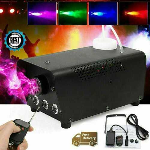 500W Smoke Fog Machine RGB Disco DJ Party Stage LED Light With Remote Controller