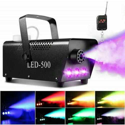 Fog Smoke Machine Fogger 500W RGB LED Party Disco Club Effect Wireless Control