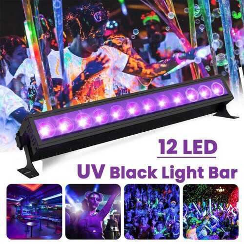 12 LED Disco UV Violet Black Lights DJ Par Lamp UV For Party Christmas Bar Lamp