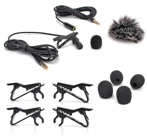 ZRAMO Metal Clip Small Lapel / Lavalier Microphone 1mic with fuzzy windscreen