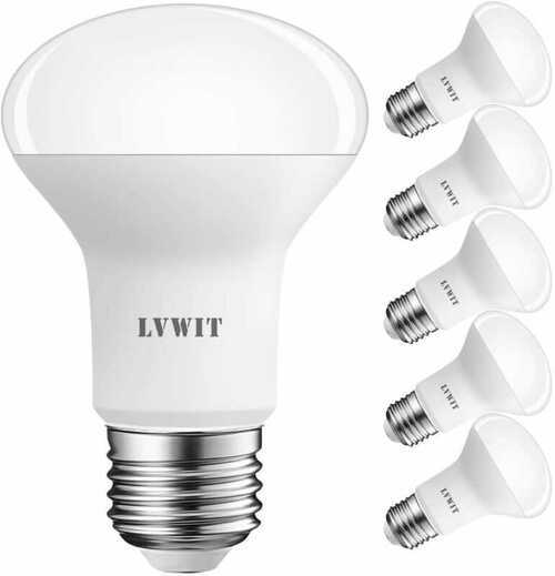 R63 Reflector E27 LED Light Bulb, 6 6 Pack- 8W 6500K (2.66 / Pack)