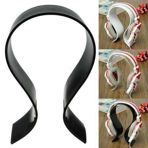 UK Universal Acrylic Earphone Headset Hanger Holder Headphone Desk Display Stand