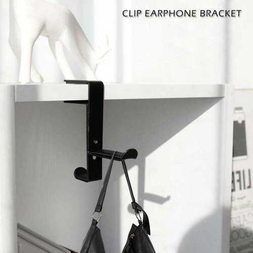 Metal Removable Headphone Hanger Stand Holder Hook Under Desk Headset