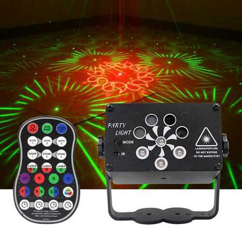 LED RGB Mini Laser Stage Light Pattern DJ Disco Party KTV Projector Lighting