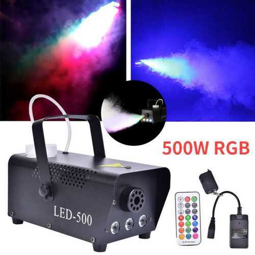 500W RGB LED Wireless Fog Machine Wedding KTV Disco Party Stage Smoke Machines