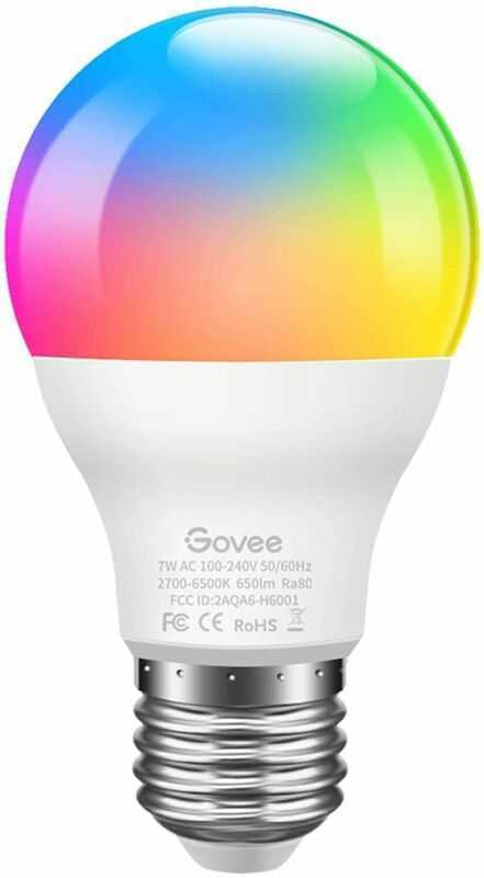 Govee LED Light Bulb Dimmable, Music Sync RGB Color Changing Bulbs E27...