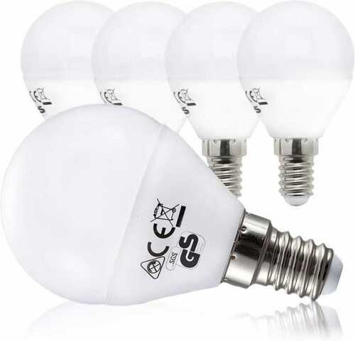 B.K.Licht Set of 5 E14 LED Lightbulbs, 5W Equivalent to 40W Halogen, 5er Pack