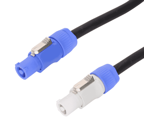 Powercon Link Extension Cable Power Lead 2M 1.5mm HO7RN-F 15A Lighting Sound DJ