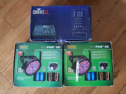 Chauvet Slim PAR 56 x2 with Chauvet Obey 3 DMX