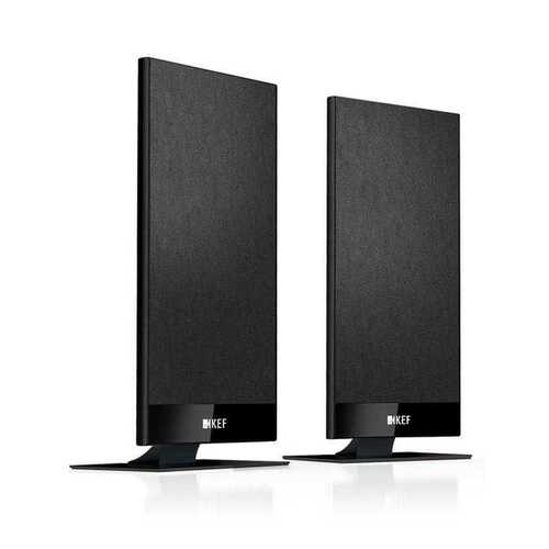 KEF T101 Speakers,Sold as a Pair, Black, Ultra-thin Wall Mount home theatre