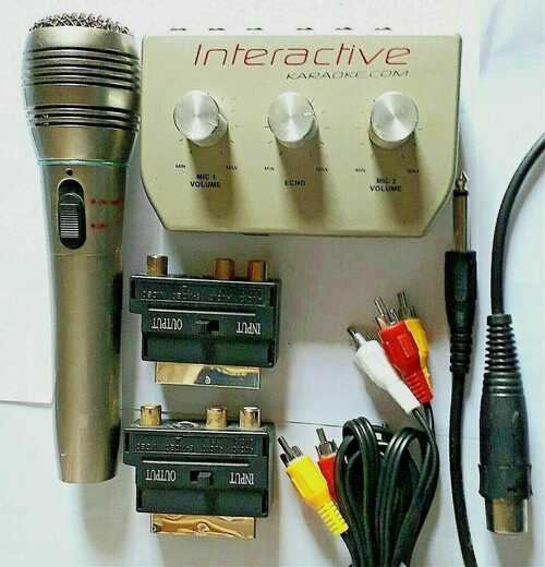 INTERACTIVE. * KARAOKE MICROPHONE and MIXER SET - IN GOOD WORKING CONDITION