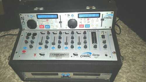 CITRONIC CDM 8.4 DJ MIXER + CITRONIC CD-2 ALL FITTED IN A BLACK CASING UNTESTED
