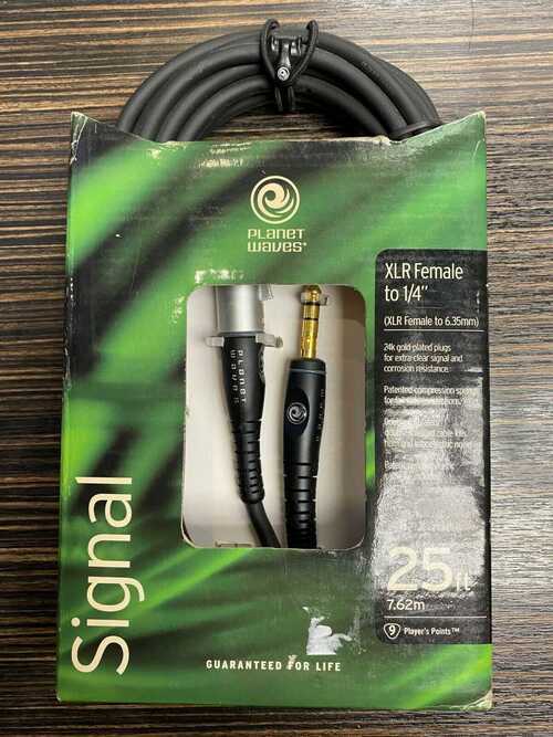 Planet Waves 25ft XLRF to1/4 Jack Cable