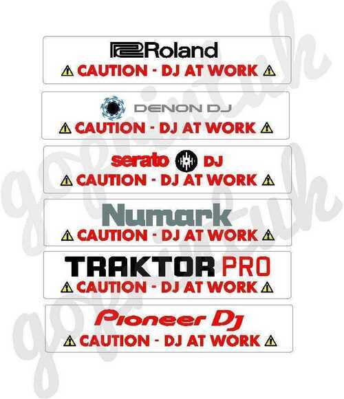 numark dj  serato pioneer traktor roland denon NI akai DJ AT WORK x2 Decals