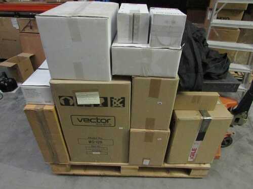 Pallet / Job Lot of Lighting + Audio Equipment, See list below for details