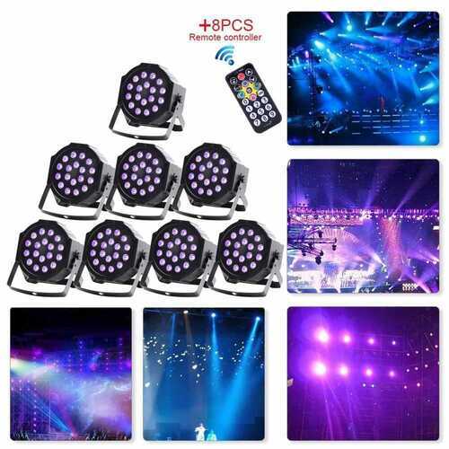 UV Par Can Disco Light UV Black DJ Stage Lighting18x1W LED Par Lampe DMX Remote