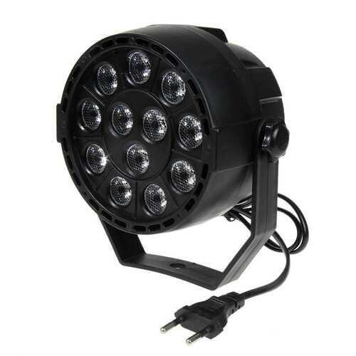 12 LED RGBW  LED Light  DMX Color Mixing 8CH Can Background Lamp EU