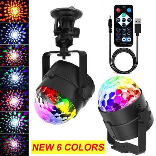 USB LED Disco Lights RGB Ball DJ Party Strobe Effect Lamp Remote Sound Activated