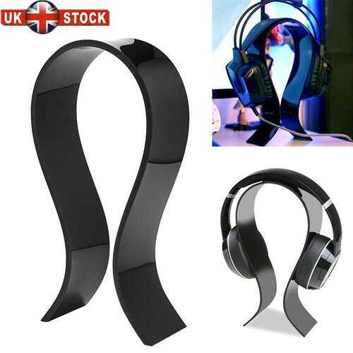 U Shape Headphone Display Stand Rack Acrylic Headset Desk Earphone Holder Hanger