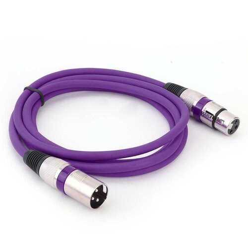 5.9ft DMX Stage DJ Cable  XLR 3Pin Male to Female Connector Wire (Purple) #SO7