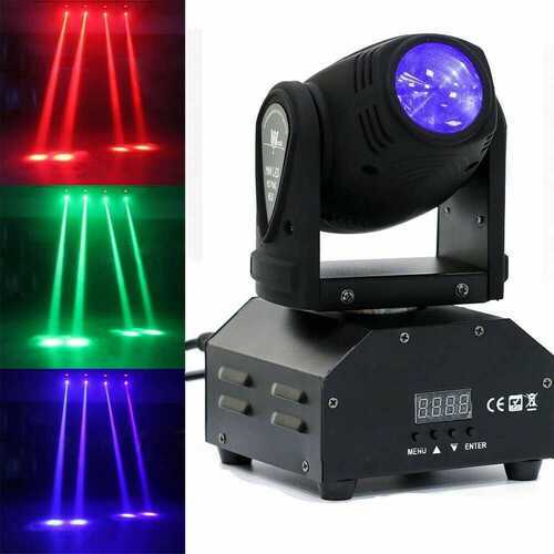 60W Mini RGBW Stage Lighting  LED Moving Head DMX512 DJ Disco Party Xmas Lamp