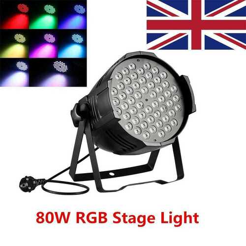 20x 80W 54LED Stage Lighting RGB Light Par Show DJ Disco Club Party Lamp UK Plug