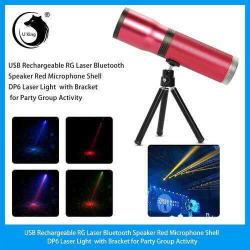 RG Laser Light USB Recharge Bluetooth Microphone Speaker Shell DP6 Group Party