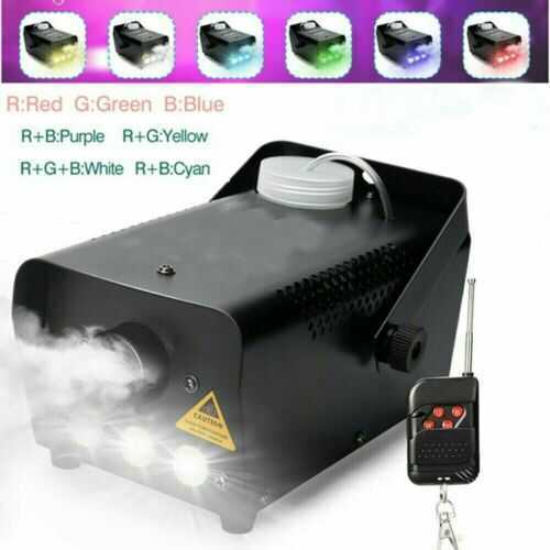 500W Fog Smoke Machine LED RGB Light Effect Lighting DJ Disco Party Wedding Xmas