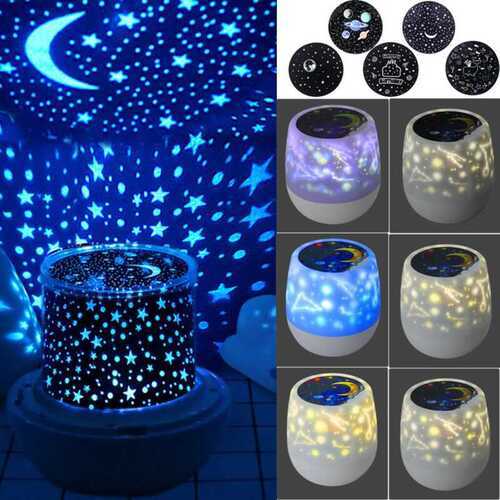 Rotating LED Light Projector Star Moon Sky Baby Kids Night Mood Lamp Christmas