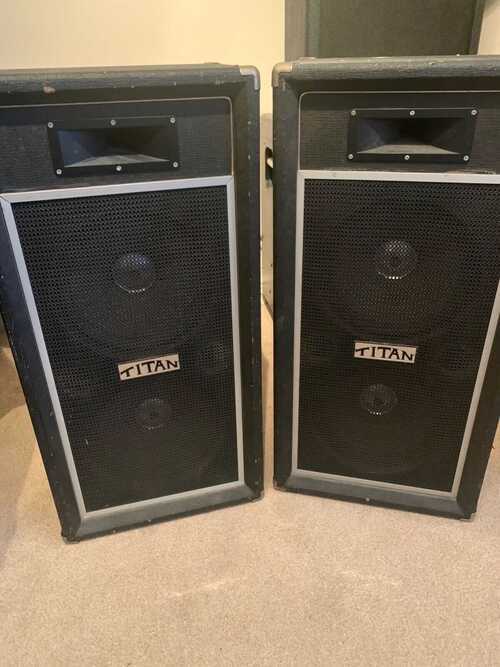 Titan PA loud speakers disco dj equipment