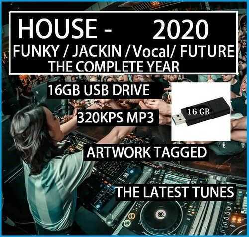 House- Funky, Jackin 2020 *16GB USB Drive. 960+ New Tunes MP3 DJ Collection