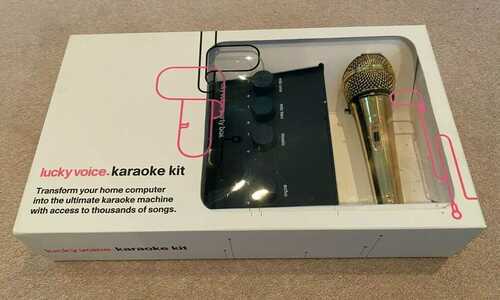 Karaoke kit - Lucky voice with microphone - opened, never used