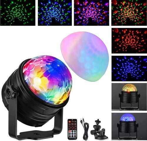 Disco Lights, 2 in 1 Sound Activated Disco Ball Light with Mood Light 7 Mode....