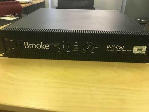 Brooke INH-800 pro power amplifier 2 x 400 watts (one channel might be faulty)